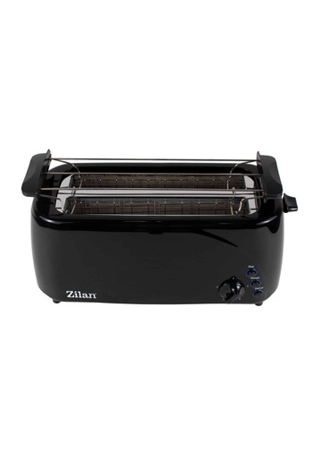 Zilan Bread toaster with defrost function, long slot, 4 slices, 1400W, black TYC755AFA909CCE7FC6EF3D00