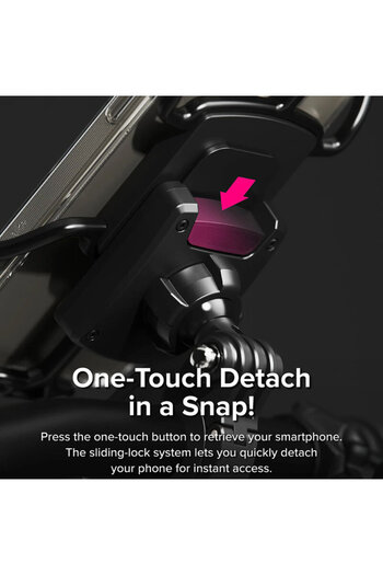 Ringke [Pachet 2x] Adaptor suport telefon bicicleta Quick & Go, negru