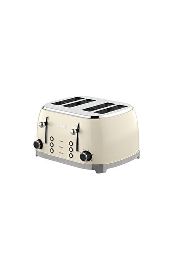 Zilan Prăjitor de pâine RETRO, 6 niveluri de prăjire a pâinii, putere 1500W, indicator luminos, culoare crem ZLN1214