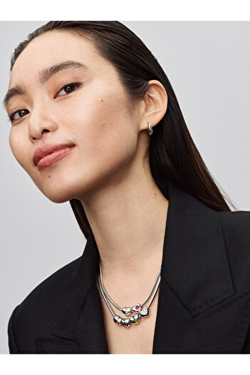 Pandora Özel Baskı Yapılabilir Parlak Kırmızı Taşlı Kalp Charm