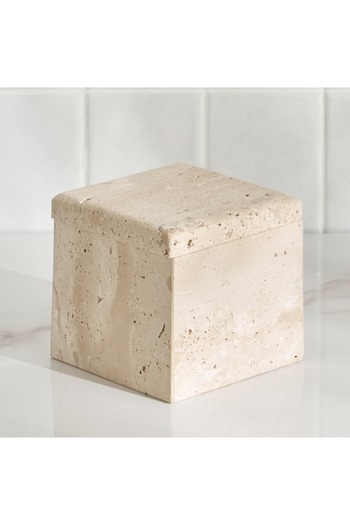Home Centre Travertine Marble Cotton Jar