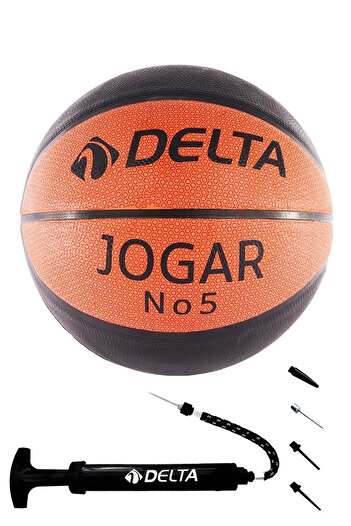 Delta Basketball Ball Set No. 5 - Durable Sponge Rubber Surface Ball No:5 and Inflation Pump