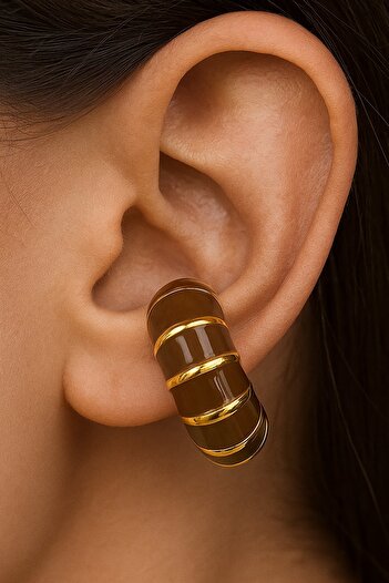 TAKIŞTIR Altın Renk YSX Ear Cuff (Tek)
