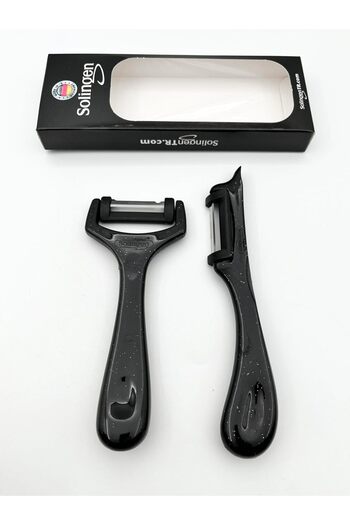 Solingen Original Ritter Side and Slingshot Peeler 2-Pack Black
