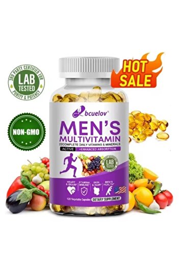 bcuelov Men's Daily Multivitamin - 22 Vitamins & Minerals Dietary Supplement for Immunity, Energy, Digestion