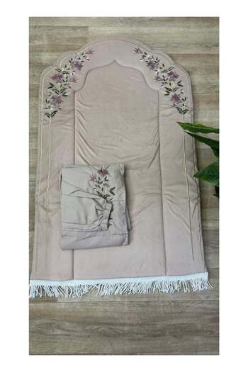 smart home Padded Embroidered Prayer Rug Set with Embroidered Prayer Dress and Quran Cover