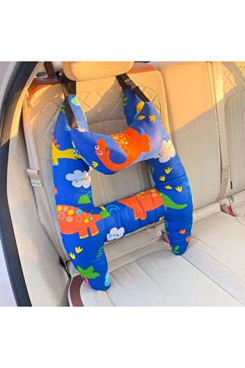 OEM Travel Pillow for Kids, Dino Model, Safety Belt Attachment