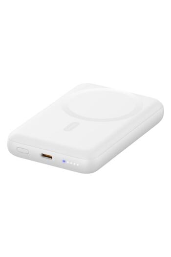 Voltres Wireless MagSafe Power Bank, 10000 mAh, Aluminum, White