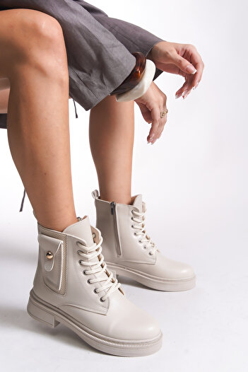 Riccon Iselleth Women's Boots 001204 Beige Skin