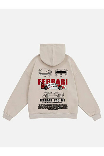 Mad&Calf Φούτερ Unisex F40 ML με στάμπα με κουκούλα από φλις oversize