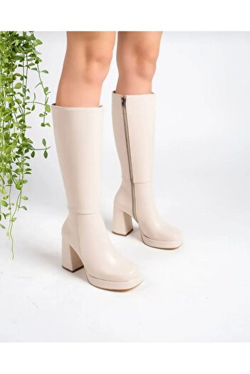 CRAFT MODA Πλατφόρμα Γυναικείες μπότες με φερμουάρ Μαύρες μπότες