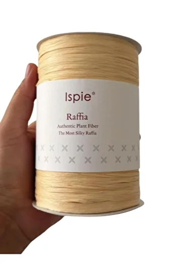 angel çanta aksesuar Fishing Bag Accessory Ispie Raffia 124A Cream Color