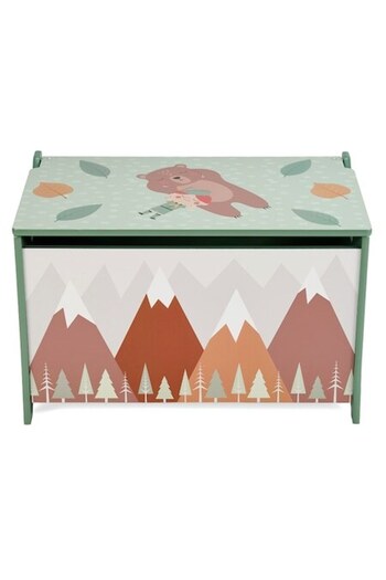 U-Grow Bench with Storage for Toys, Green Forest