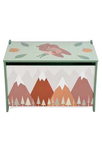 U-Grow Bench with Storage for Toys, Green Forest