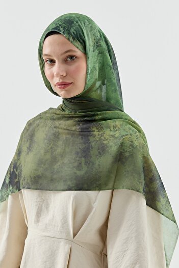 Modakaşmir Viola Pattern Moon Shawl
