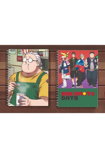 nihonwosekai Sakamoto Days 2 Pcs Anime Spiral Notebook A5 Size 50 Sheets