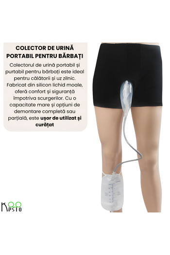 Koopsio Set pentru Incontinenta Urinara Portabil pentru Barbati, Marime Ajustabila 89-120 cm XXL