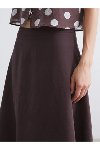LC Waikiki Modal Blend A-Line Skirt with Zipper at Waist