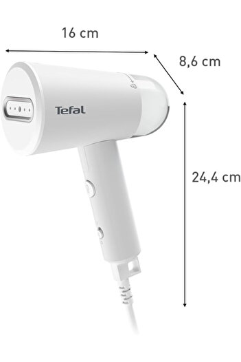 TEFAL Origin Travel Handheld Steamer, 1200W, Grey & White