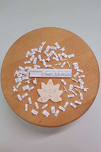 Karmelom Studio Turkish Character Letter, Number and Symbol Printing Set - Stampa Stamp Set for Dough and Clay (86 Pieces)