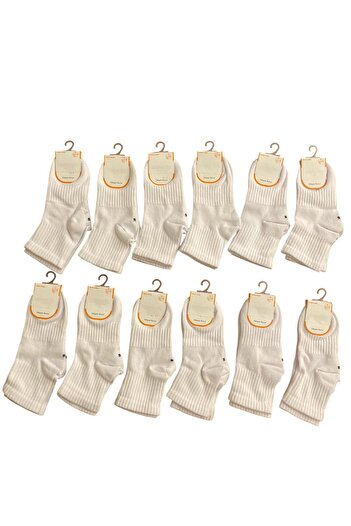 Mcr 12 Pairs of Elastic Economical Half-Toe Winter Socks
