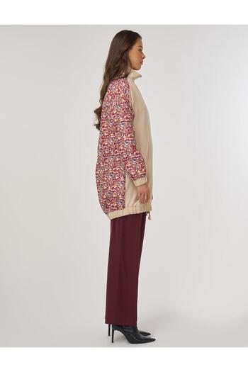 KYR Fabric Garnished Stand Collar Jacket Stone