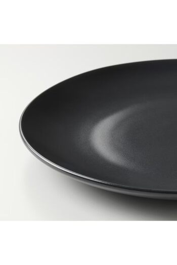 erorex Modern Matte Dark Grey Plates – 26 Cm Ceramic Dinner Plate Set – Minimalist Style Tableware –
