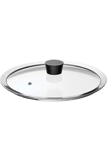 erorex Glass Pan Lid 25 Cm Transparent Cookware Cover Steam Vent Cool Touch Handle Ideal Pots Frying Pans