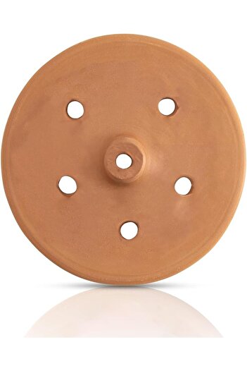 erorex Handmade Clay Dolma Lid Cover, Unglazed Terracotta Grape Leaf Roll Lid, Natural Earthenware