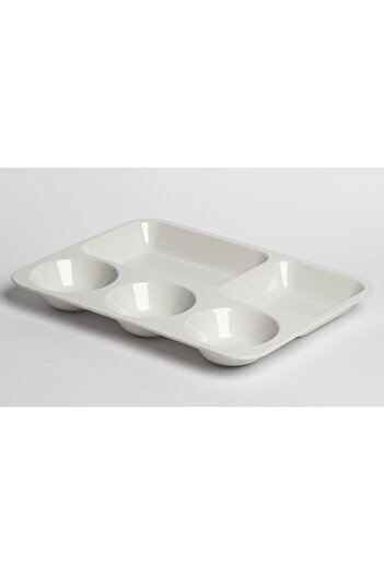 erorex Melamine Rectangle Divided Plate 13x11 Inch Rectangular Divided Serving Plate Nuts Desserts Sauces