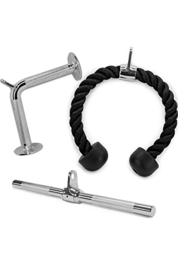 erorex Double D Row Handle Cable Attachment Combo Tricep Pulldown Rope Cable Machine Accessories Home Gym