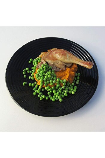 erorex Harena Dinner Plate,6Pc Set Black Made In France