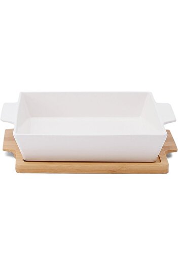 erorex Square Plate With Bamboo