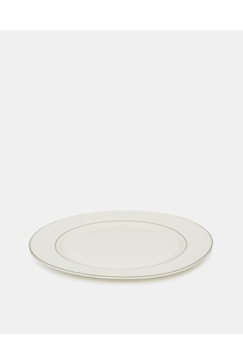 erorex White Embellished Dinner Plate, White, One Size