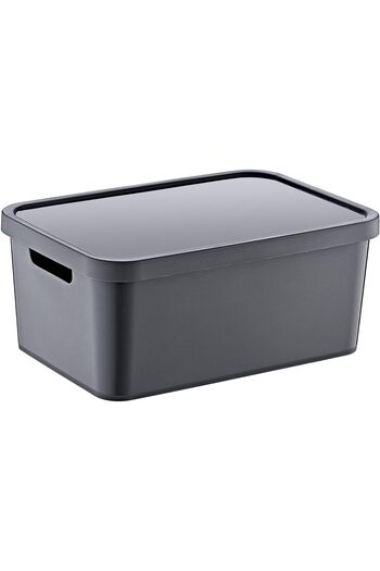 STOREMAX Sellbuyst Stafi Multi-Purpose Box with Lid 4.5 Lt Anthracite Trendy 266450