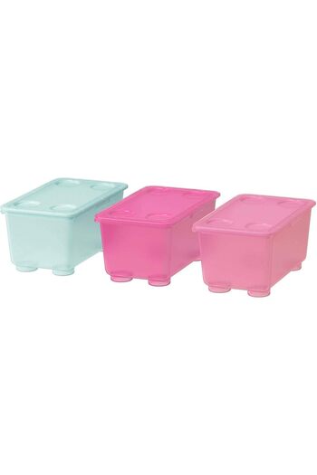 STOREMAX Sellbuyst Glis Box with Lid, Pink/Turquoise 17X10 cm Trendy 266450