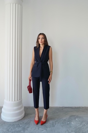 Swass Violet Belted Vest