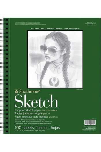 STOREMAX Polysight 400 Series Sketchbook, Recycled Paper, 11X14 Inches, 100 Sheets - Drawing, Illustration