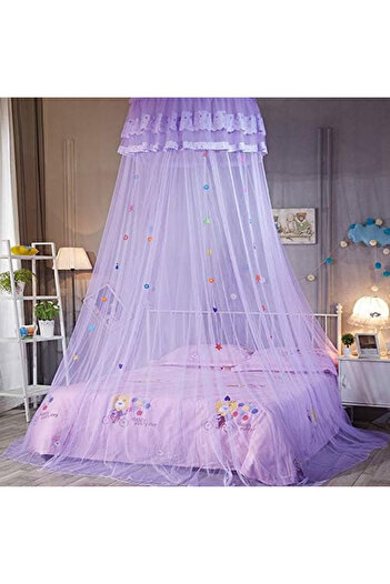 OEM Copertină violetă pentru dormitorul sau camera de joacă a fetelor, 27x27x107 inci