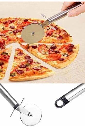STOREMAX Polysight Metal Handle Pizza Roulette: Stainless Steel Pizza Cutting Knife, Durable for Professional Cutting