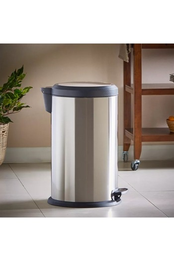 Generic Rocco Stainless Steel Pedal Bin with Swing Lid - 40 L