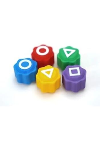 STOREMAX Snshop Traditional Korean Gonggi Game Set, 5 Colored Stones, Boxed Game 467437