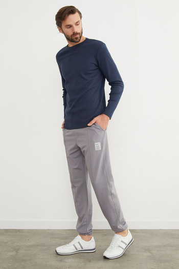 Fulla Moda Φούτερ Jogger με ελαστική μέση και χαλαρό σχέδιο