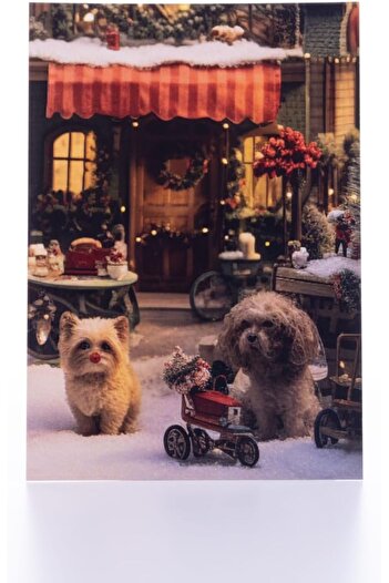 STOREMAX Postcard Polysight, New Year, Small Dogs, 12X17 cm 6 Pcs Trendzap 467437