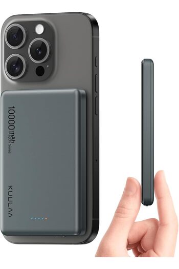 Kuulaa Magsafe Power Bank 10000mAh, Wireless Portable Charger Fast Charging, Mobile Phone PD 20W Wir