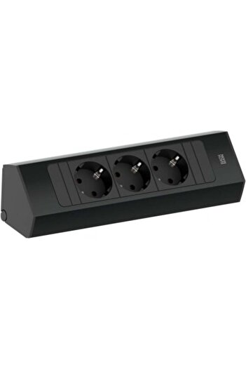 Bachmann Πρίζα επίπλου CASIA 2, 3 πρίζες Schuko τύπου F, 16 A, IP20, κατασκευασμένη από αλουμίνιο, κάθετη