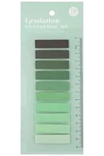 STOREMAX Snshop Dark Green Tones Themed 10-Color Ruled Index • Index Sticker • Post-It • Stick