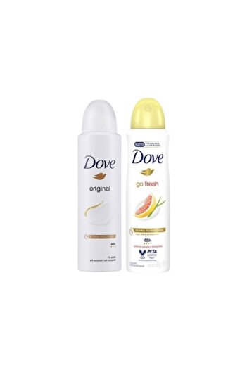 Dove Pachet deodorant spray Original 150ml + spray Pomelo 150ml