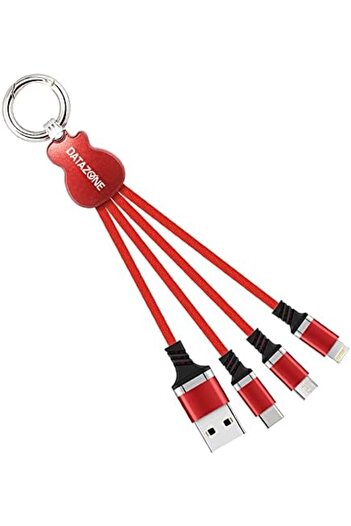 Datazone Guitar Ring USB Charger Cable 5 in 1 Multi Compatible with Type C, Micro and iPhone DZ-5C01
