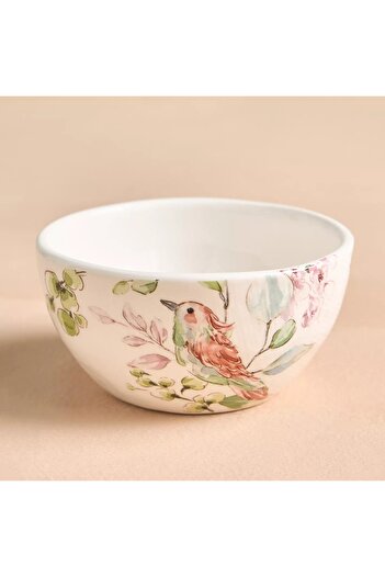 Generic Rosette Ceramic Rice Bowl - 11 cm